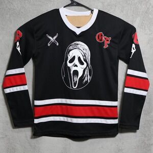 Ghost Face Shirt Mens Small Black Hockey Jersey Bioworld 96 Horror Halloween